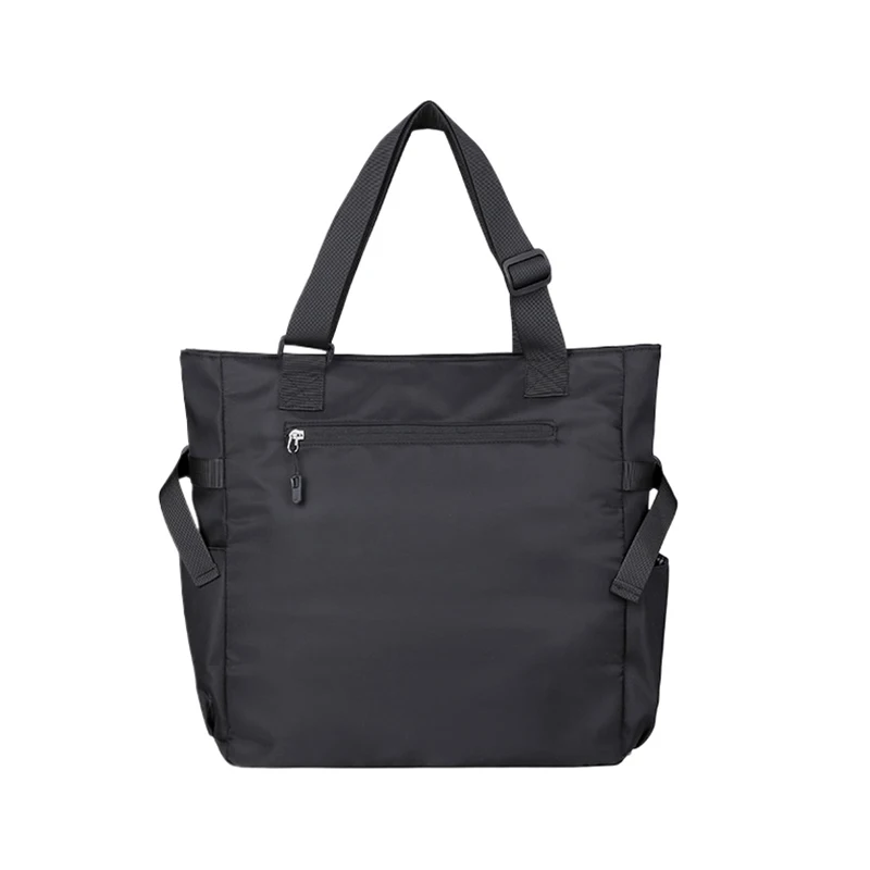 Unisex Multi Pocket Tote Bag Large Capacity Casual Business Laptop Handbag Adjustable Straps Work Commuting Office Shoulder Bag