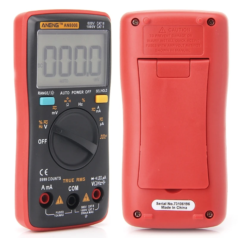 AN8008 True RMS LCD Digital Multimeter Voltmeter Ammeter for DC Curre Dropshipping