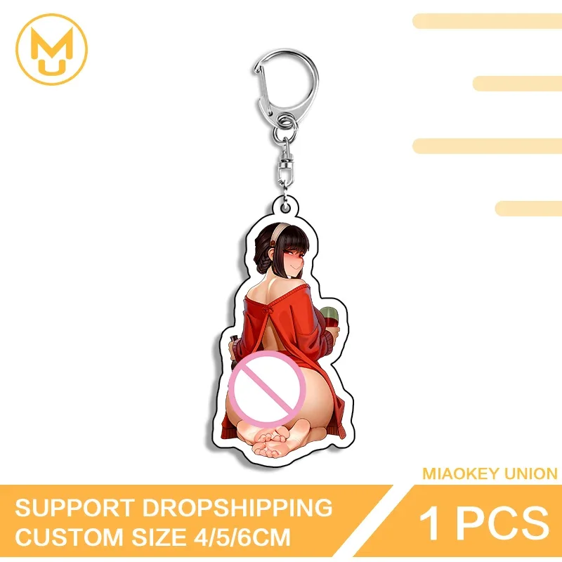 NSFW Hentai Big Ass Yor Forger Acrylic Key Chains Enchanting Personality Publicized Accessories Novelty Popular Pendant Props