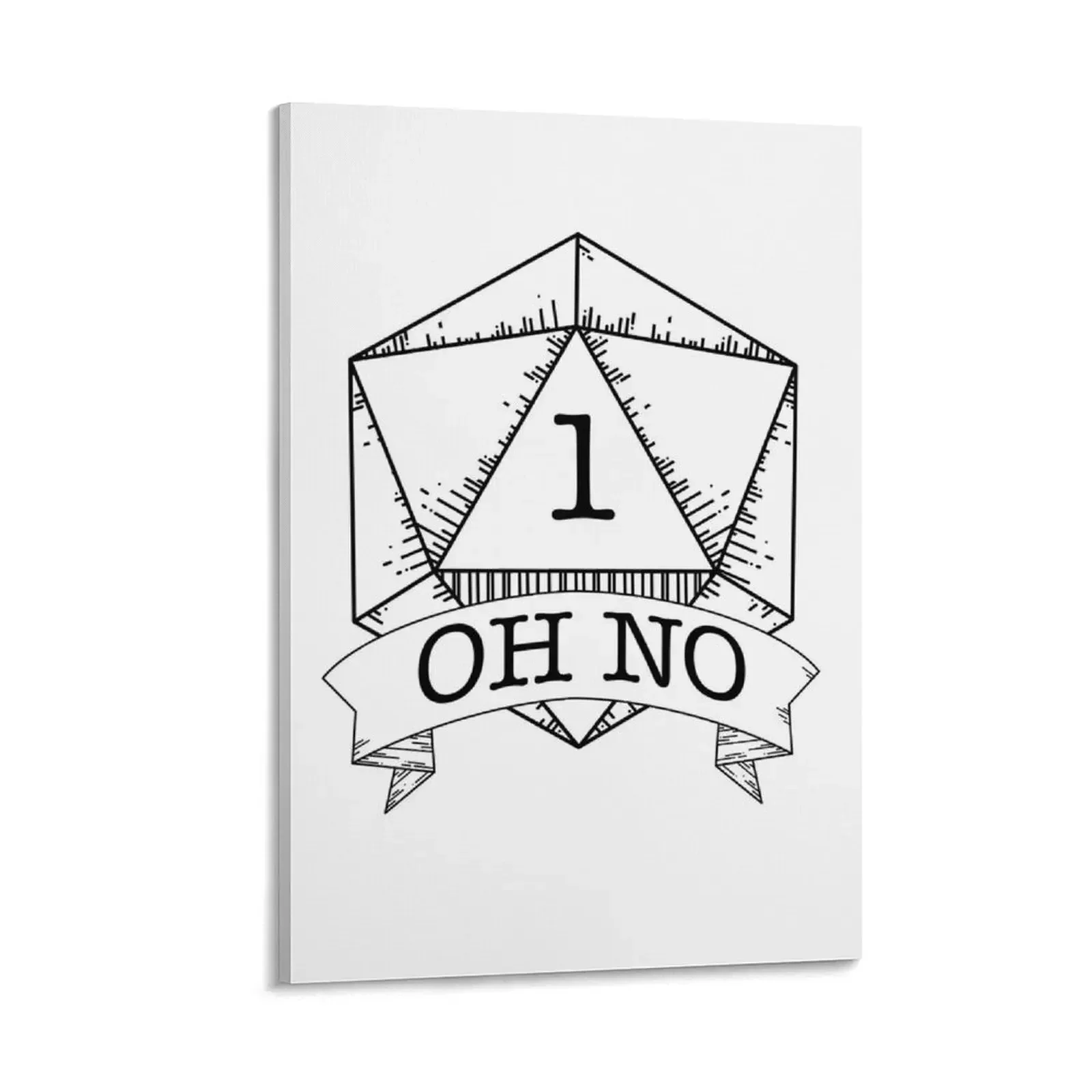 

OH NO D20 Nat 1 - (uncolored version) Canvas Painting wall art canvas painting Decoration for home