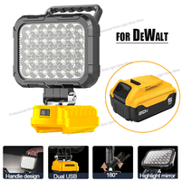 Portable LED work light 48W compatible For Dewalt 18V lithium Battery for XR with USB 5400 lumens outdoor flashlight 5 inch
