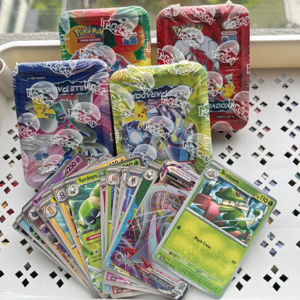 Neue Metall Box Box Pokemon Karte Trading Card Spiel Shining Fates Stil Pokemon TCG Scarlet & Violet GX V Sammlung Karte jungen Spielzeug