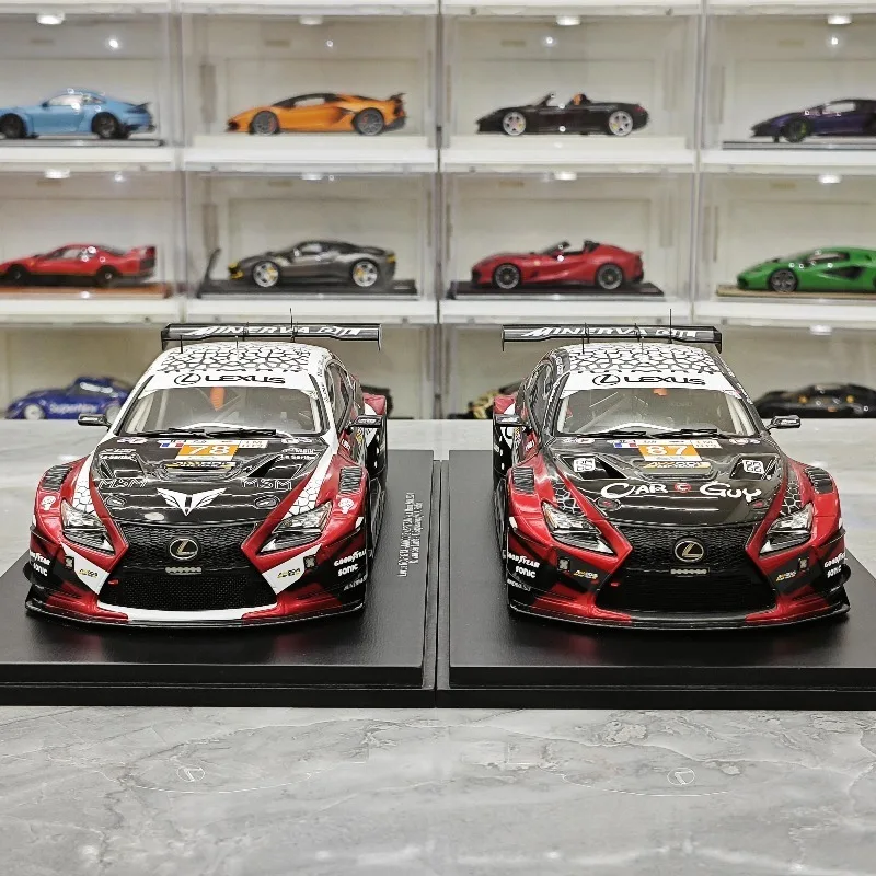 سبارك 1/18 لكزس RC F GT3 2024 لو مان سبيكة موتور لعبة السيارة يموت الصب نموذج معدني جمع الصبي هدايا عيد الميلاد