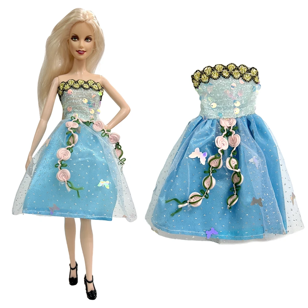 

NK Official 1 Pcs Doll Lovely blue Dress 11.5 inch Doll Clothes 1/6 Doll Toy Dolls Accessories Gift Children's Gift