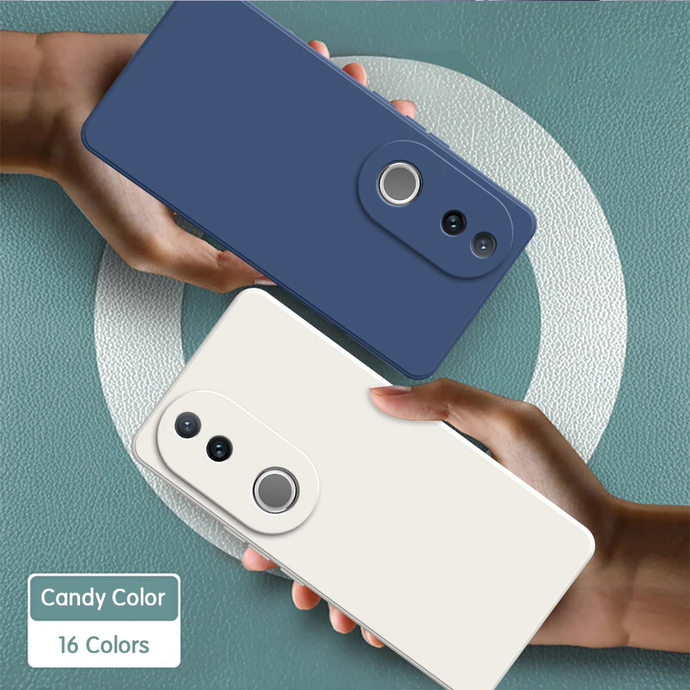 غطاء خلفي كلاسيكي لهاتف VIVO iQOO Z10 Turbo Pro Plus Z10R Z10X Turbo + 5G مربع من السيليكون الناعم المضاد للانزلاق عالي الجودة