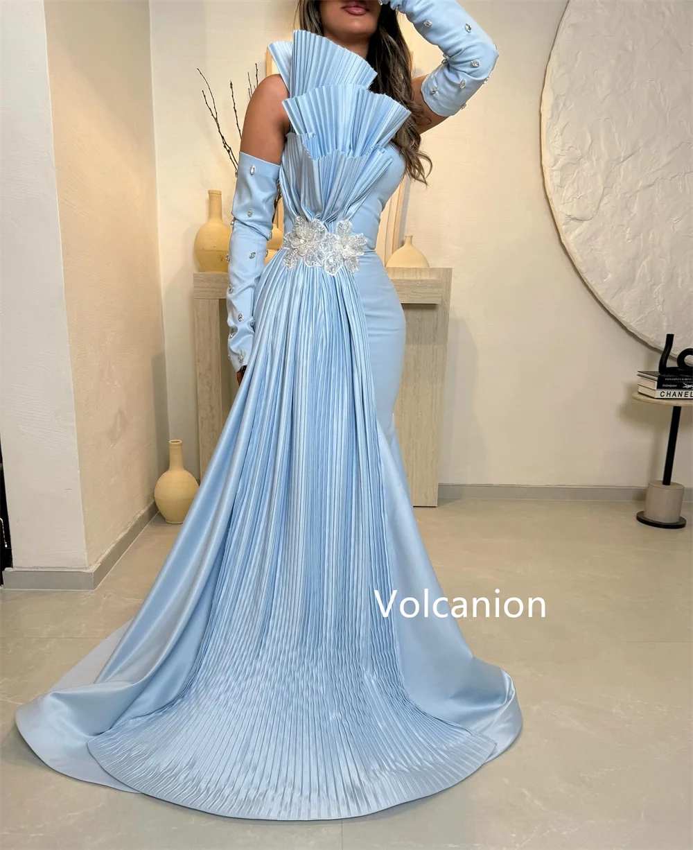 Gaun Midi Satu Bahu Putri Duyung Berpayet Charmeuse Kustom Acara Formal Fashion Indah Yang Dipesan Lebih Dahulu