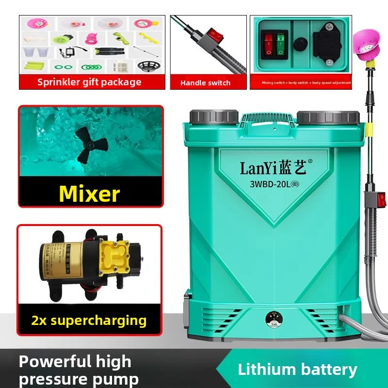 Backpack Lithium Battery High Pressure Pesticide Sprayer Electric Sprayer GPS Locator Agricultural Equipment Water Spray