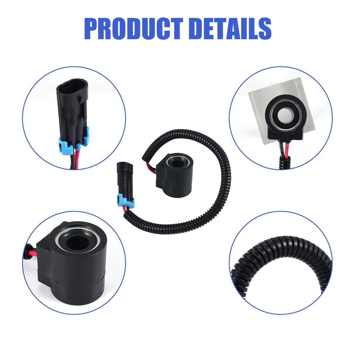 Válvula solenóide do motor 6309311   Bobina/Conector para Carregadeiras Bobcat, 12V DC 6671025   A002