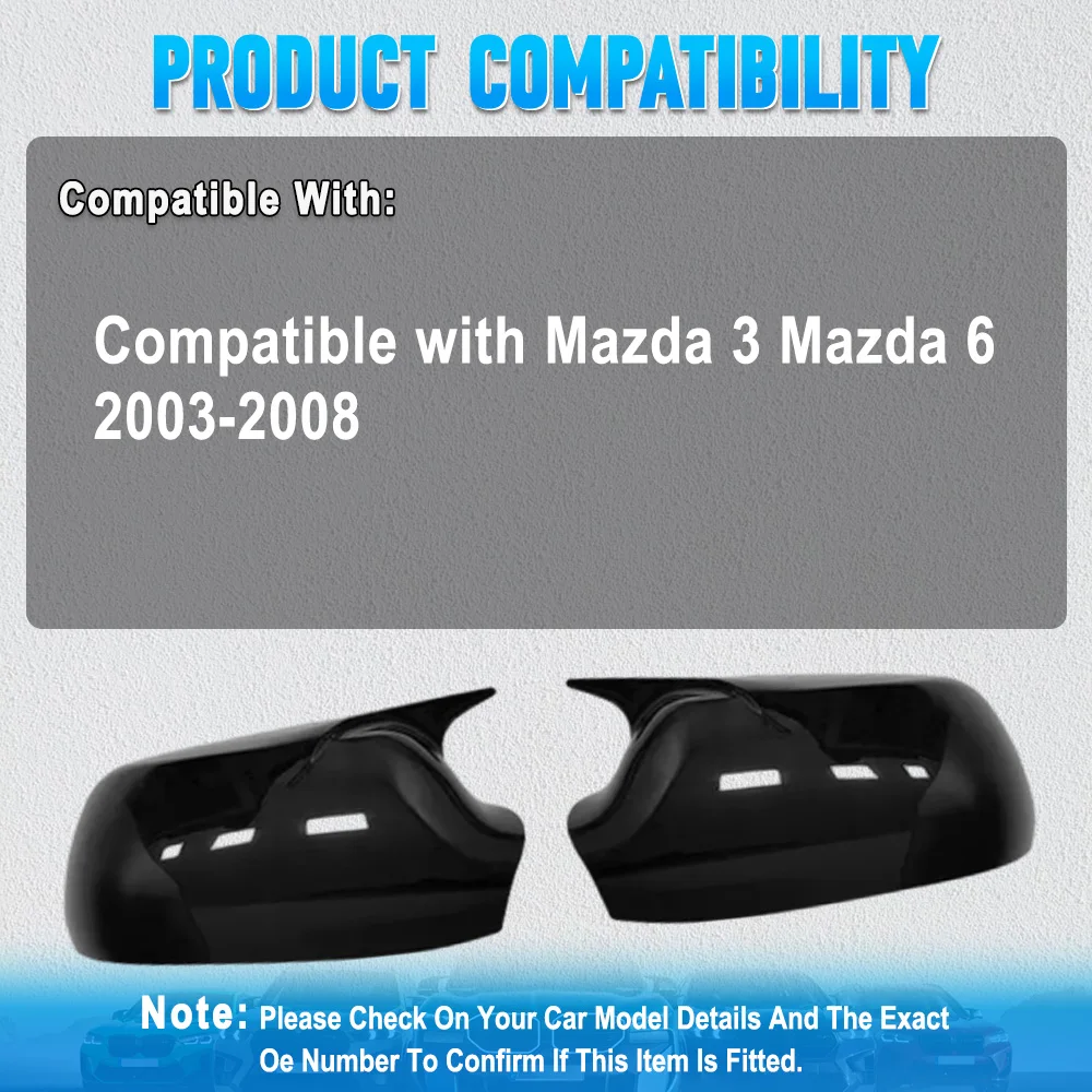 2 uds cubierta de espejo lateral de coche tapas de visión trasera pegatina embellecedora para Mazda 3 Mazda 6 2003 2004 2005 2006 2007 2008 ABS fibra de carbono