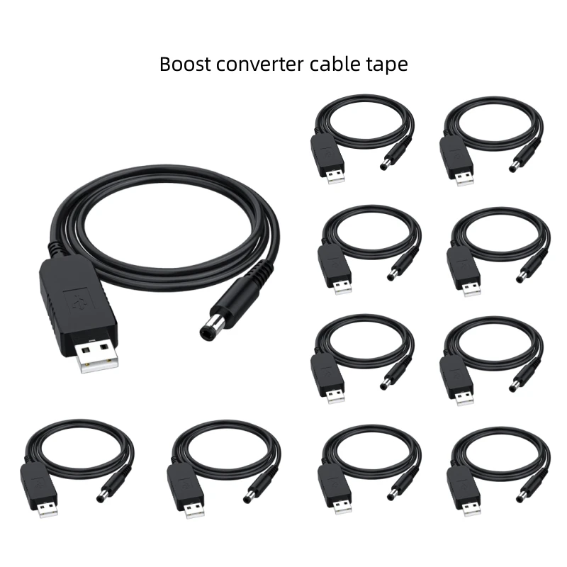 1 Uds. Línea de refuerzo de energía USB 5V a DC9 V/12V línea convertidora de refuerzo con cabezal 8DC línea de transferencia multifunción