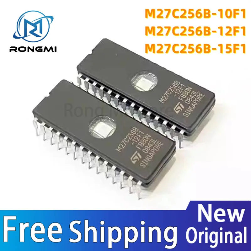 10 Pièces M27C256B-20F6 - Circuits EPROM CMOS DIP28, Reconditionnées Par Le Vendeur