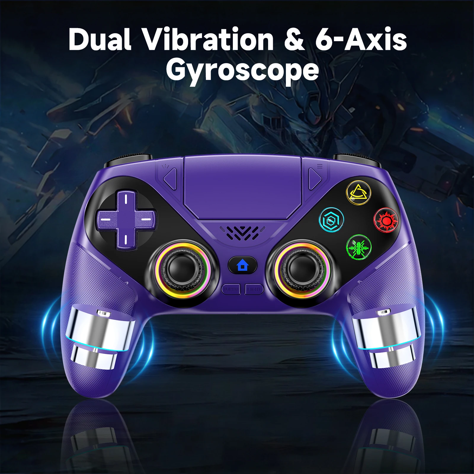 Wireless Controller for PS5 Controller PS5/PS5 Slim Gaming Controller Gamepad with Turbo Dual Sense Vibrate Programming