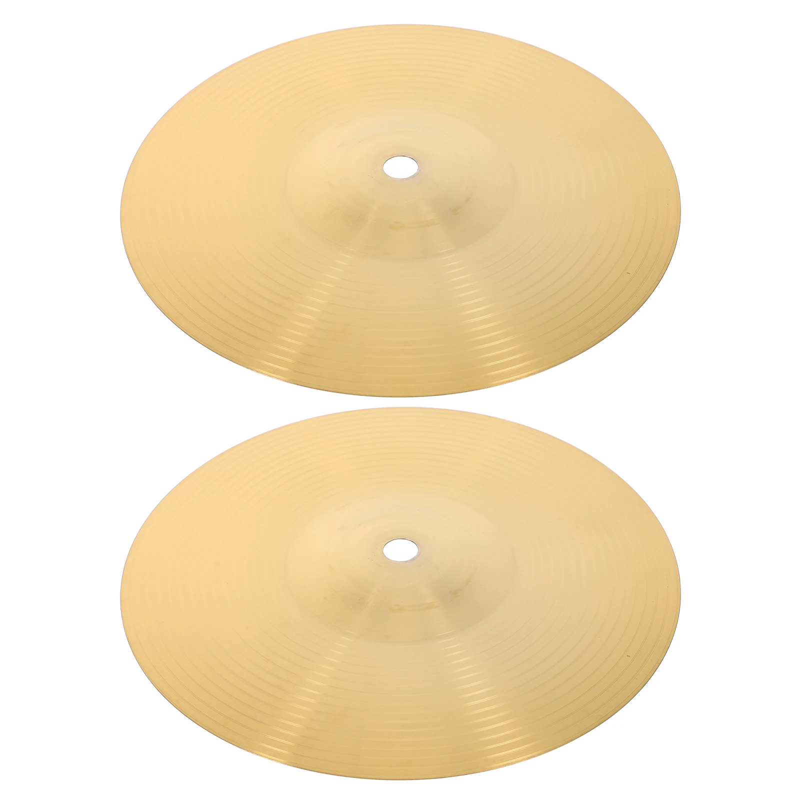

2 Pcs Cymbals Drum Percussion Instrument Metal Jazz Accessories Brass Crash Acoustic Milisten