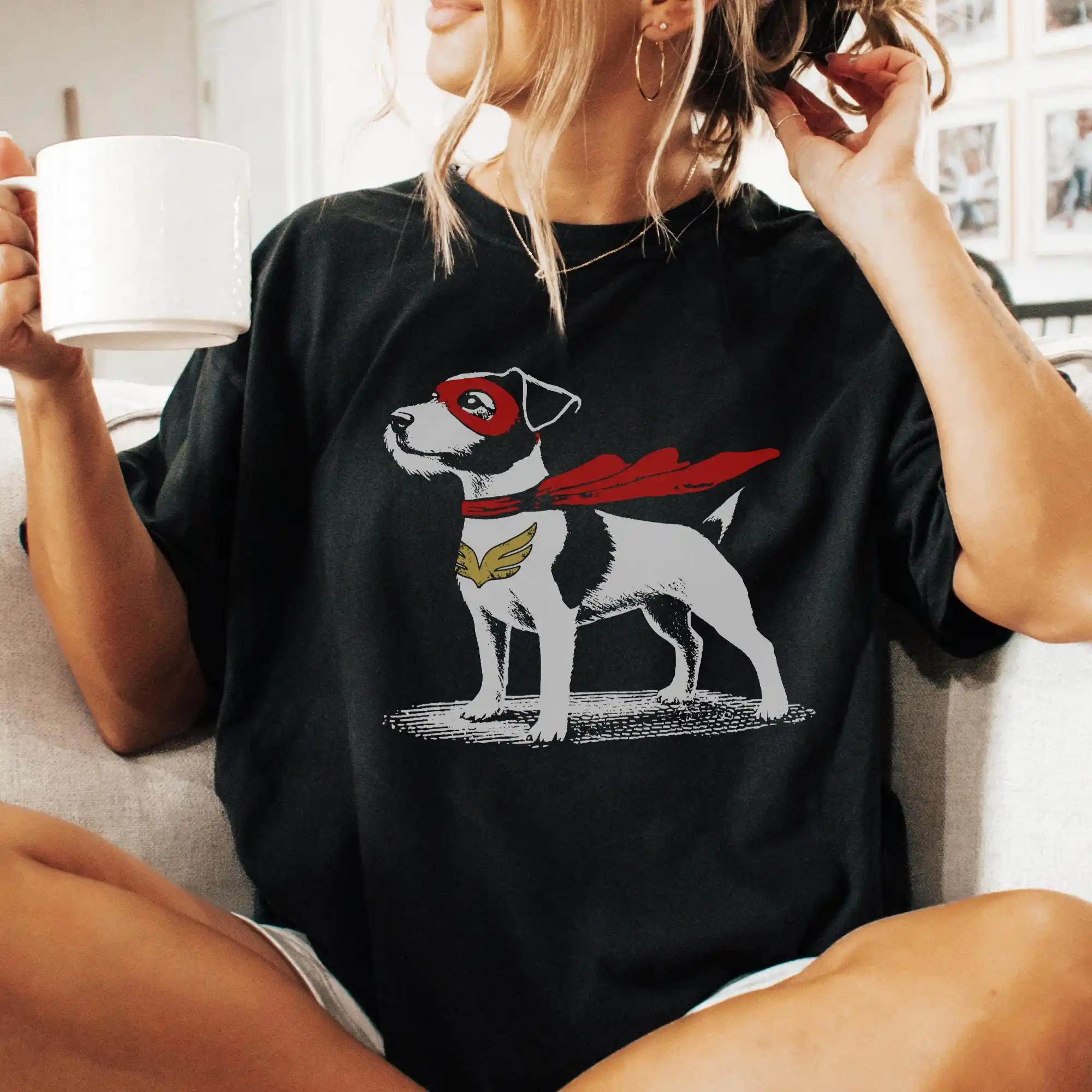 Jack Russell Superhero Shirt – Funny JRT Tee for Comic Fans, Fast Dog Lover Gift, Nerdy Pet Humor Geek Parson Russell