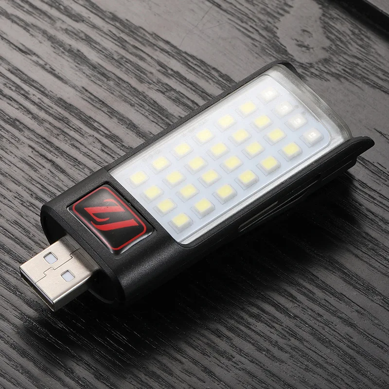 Mini Outdoor Fluorescent Light Keychain, Direct Charging Magnet, USB Portable Work Light, Multifunctional Hiking and Camping