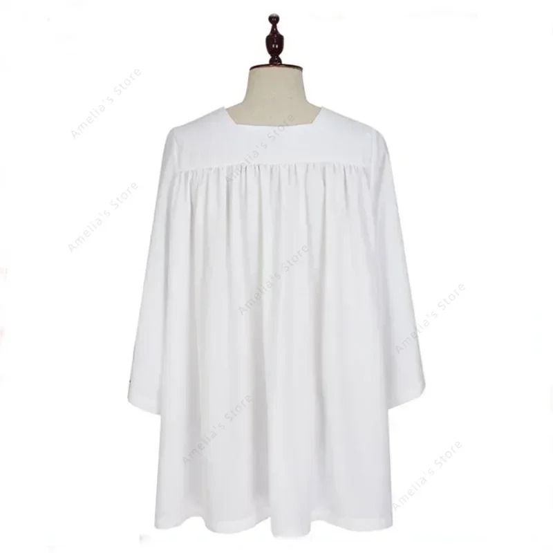 الأبيض Surplice كوتا روتشيت الكنائس الكاثوليكية الرومانية الأنجليكية الأسقف جوقة فستان الكاهن رجال الدين الليتورجي سترة رداء قصير