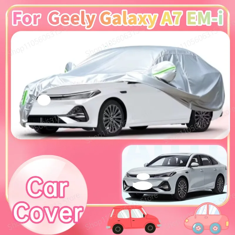 Car Cover Custom For 2018-2026 Geely Galaxy A7 EM-i Windproof Strap Single Bands for Snow Rain Dust Hail Protection Waterproof