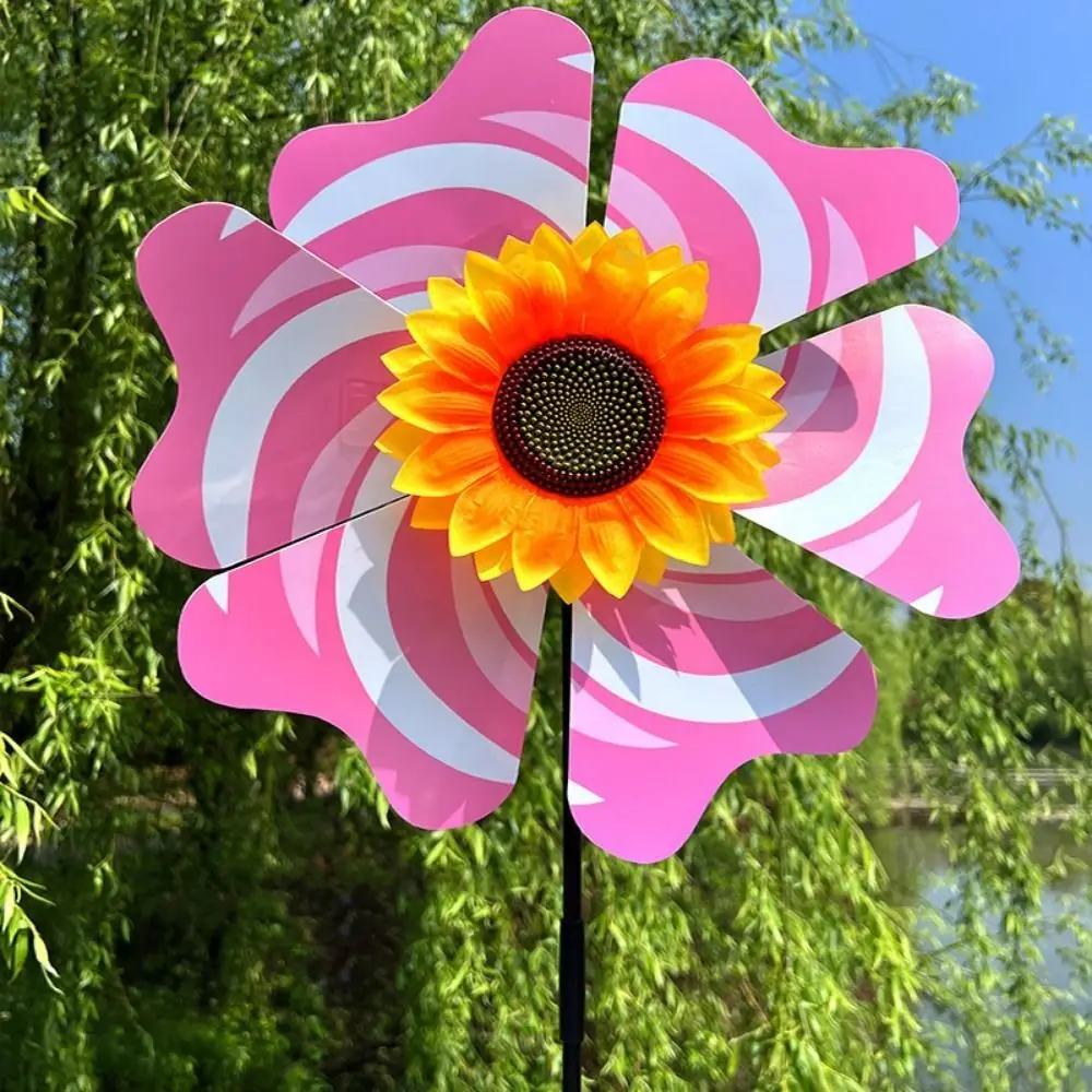 Multistyles Sunflower Windmill PVC Hand Held Rotating Rotating Sunflower Diameter 20/36cm Cartoon Shaped Insect Windmill