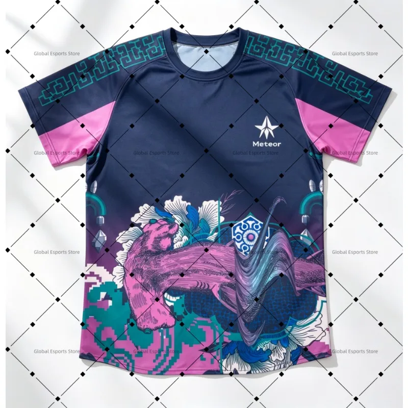 2026 Meteor Esport Club Team Trikot T-Shirt Digitaldruck-Muster Valorant LOL Csgo APEX PUBG Kurzarm-T-Shirt