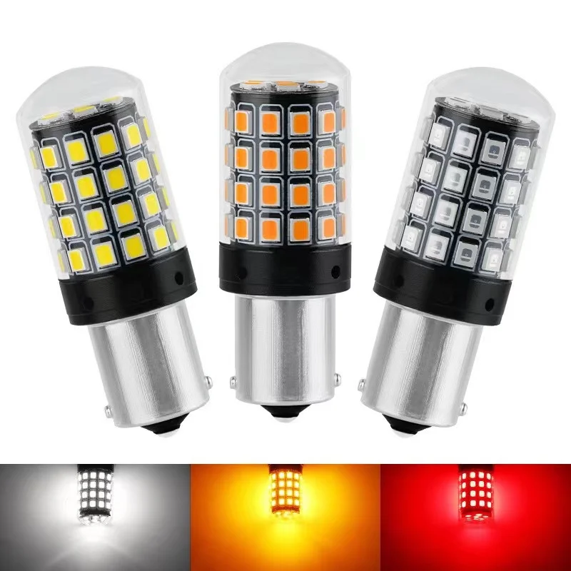 

50PCS 1156 BA15S P21W LED Bulbs 54smd CanBus Lamp Reverse Turn Signal Light BAU15S PY21W 7440 W21W P21/5W 1157 BAY15D 7443