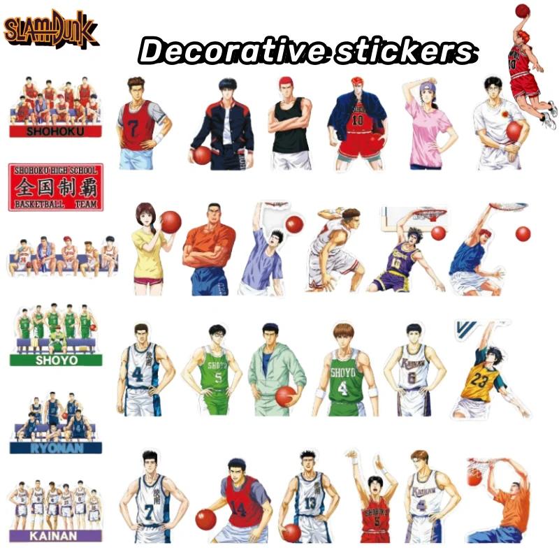 جديد سلام دنك ساكوراجي Hanamichi Mitsui Hisashi أنيمي الأجهزة الطرفية الكرتون جراب هاتف الأمتعة لاصقة تزيين هدية بالجملة