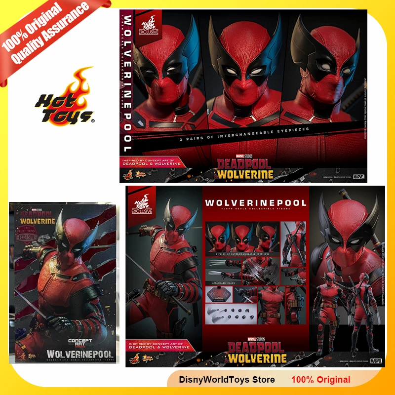 

100% Original Anime Figure Hot Toys HT 1/6 MMS857 Wolverinepool Deadpool Wolverine Movie Masterpiece Series Genuine In Stock Toy