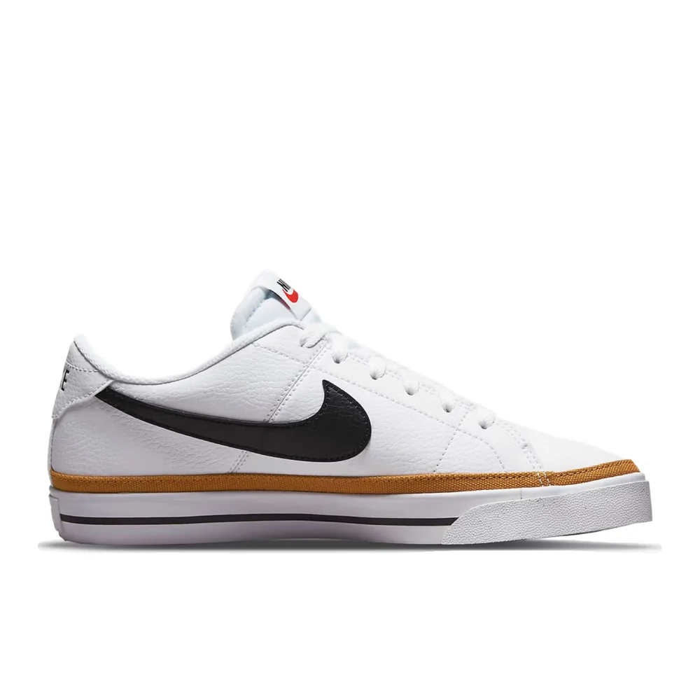Nike Court Legacy Unisex Double-Layer Cowhide Leather Next Nature Low-Top Court Shoe  White/Black DH3161-100