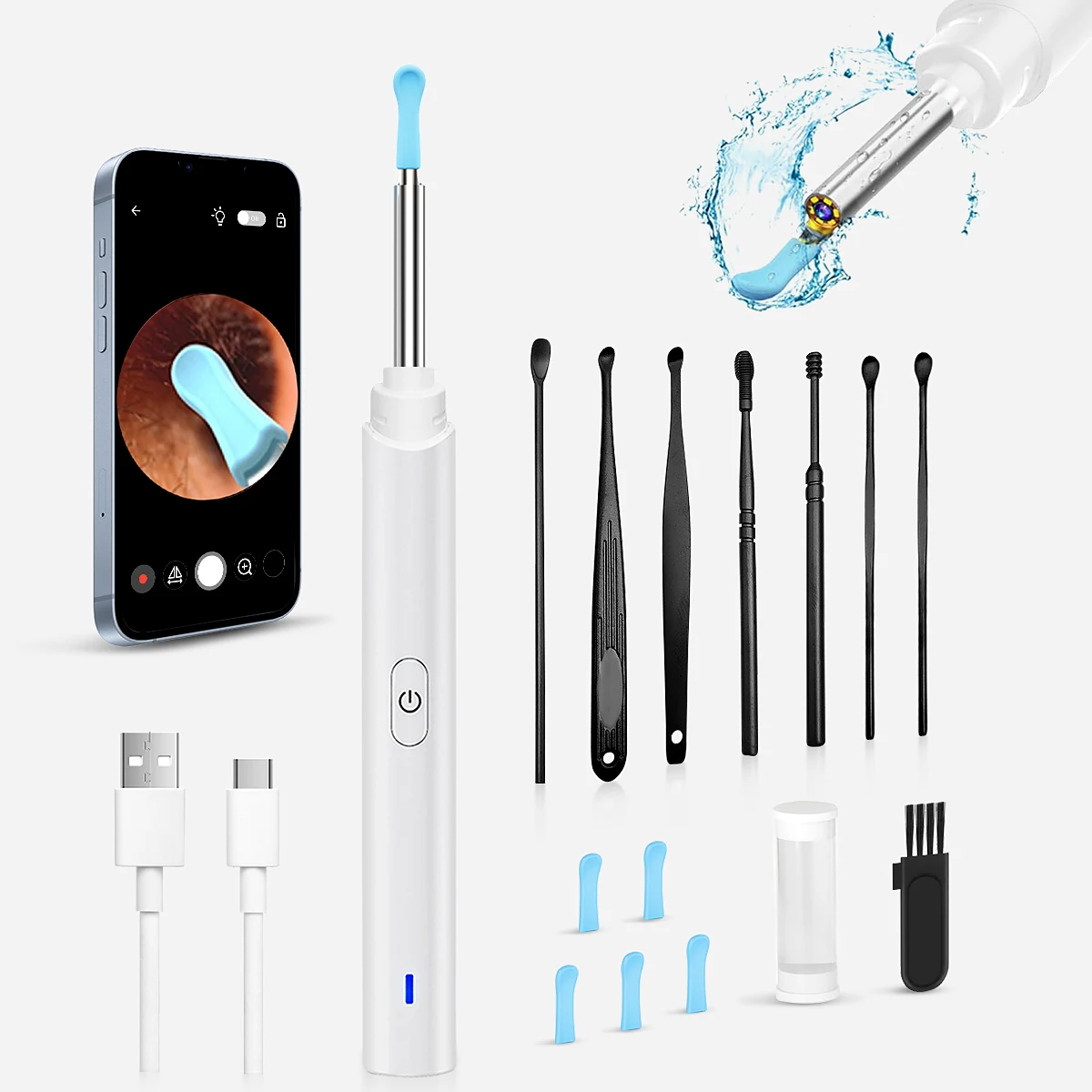 

Ear Wax Removal Tool Camera, Ear Cleaner with Camera, 1080P HD Ear Camera , Ear Wax Removal Kit with8 Ear Pick