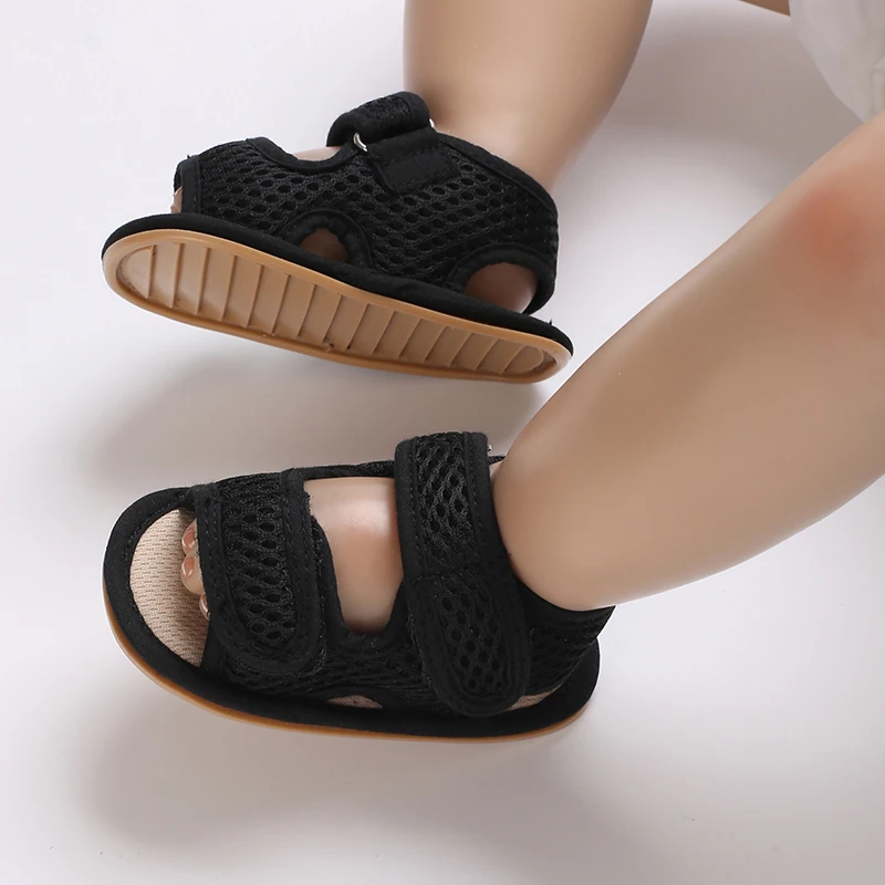 Sandalias elegantes de malla para bebé, calzado ligero y transpirable, cómodo y ajustable para el verano, perfecto para jugar y viajar al aire libre