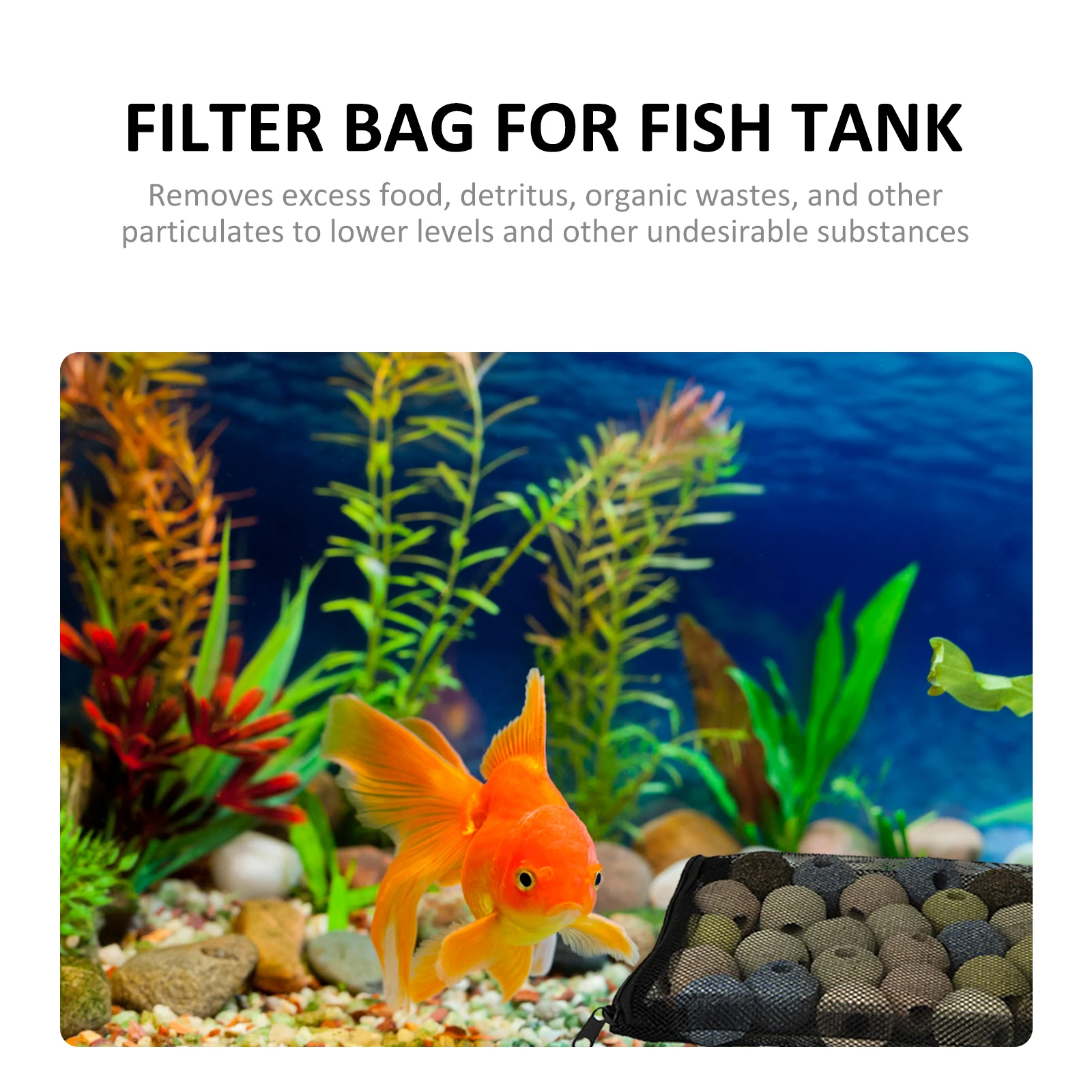 

20Pcs Fish Tank Filter Pouches Premium Sturdy Material Water Quality Improvement Essential Filter Bag Mesh Bag