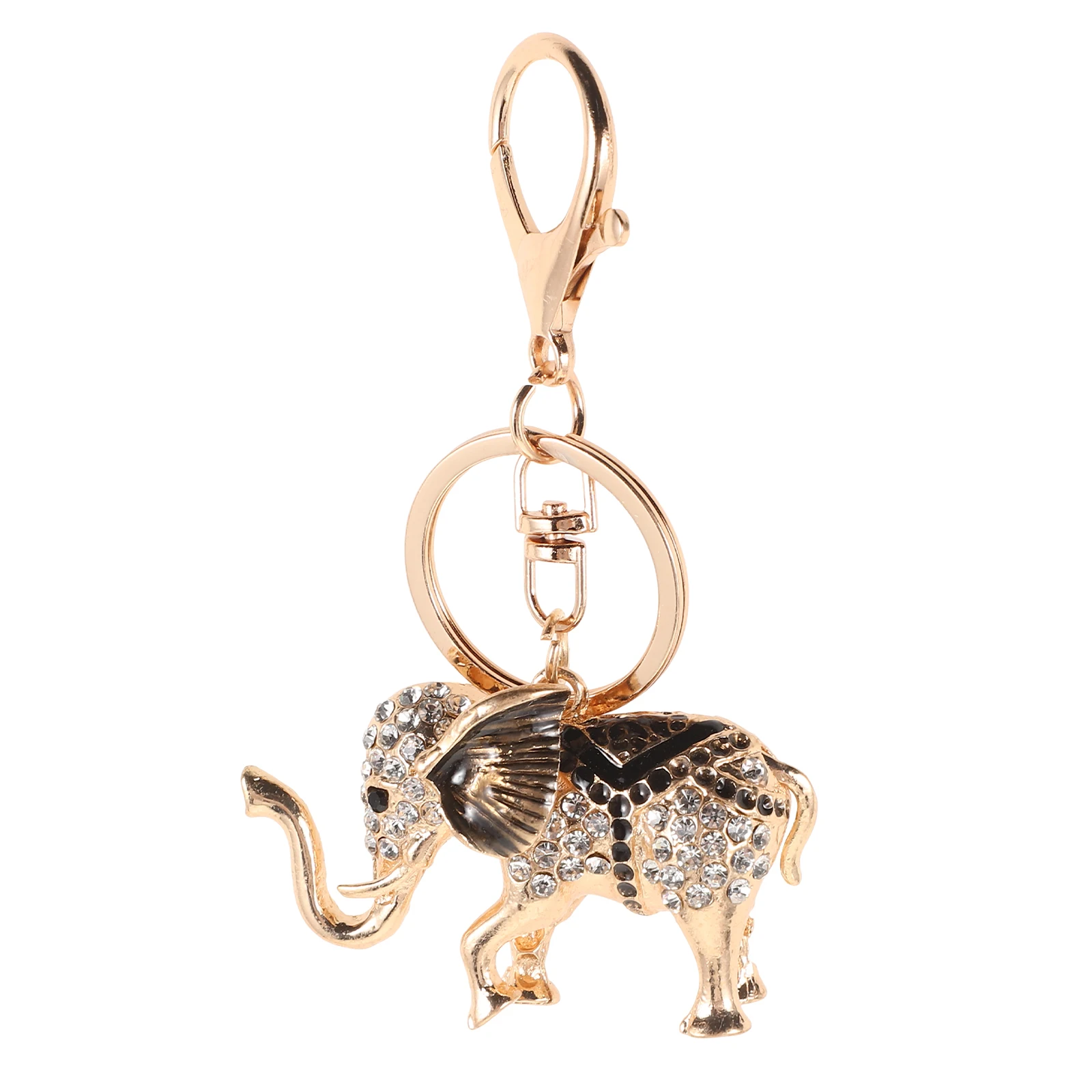

Colorful Rhinestone Rhinestone Elephant Keychain Keyring Pendant Bag Charm Elephant Accessories Lucky Car Keychain Plating