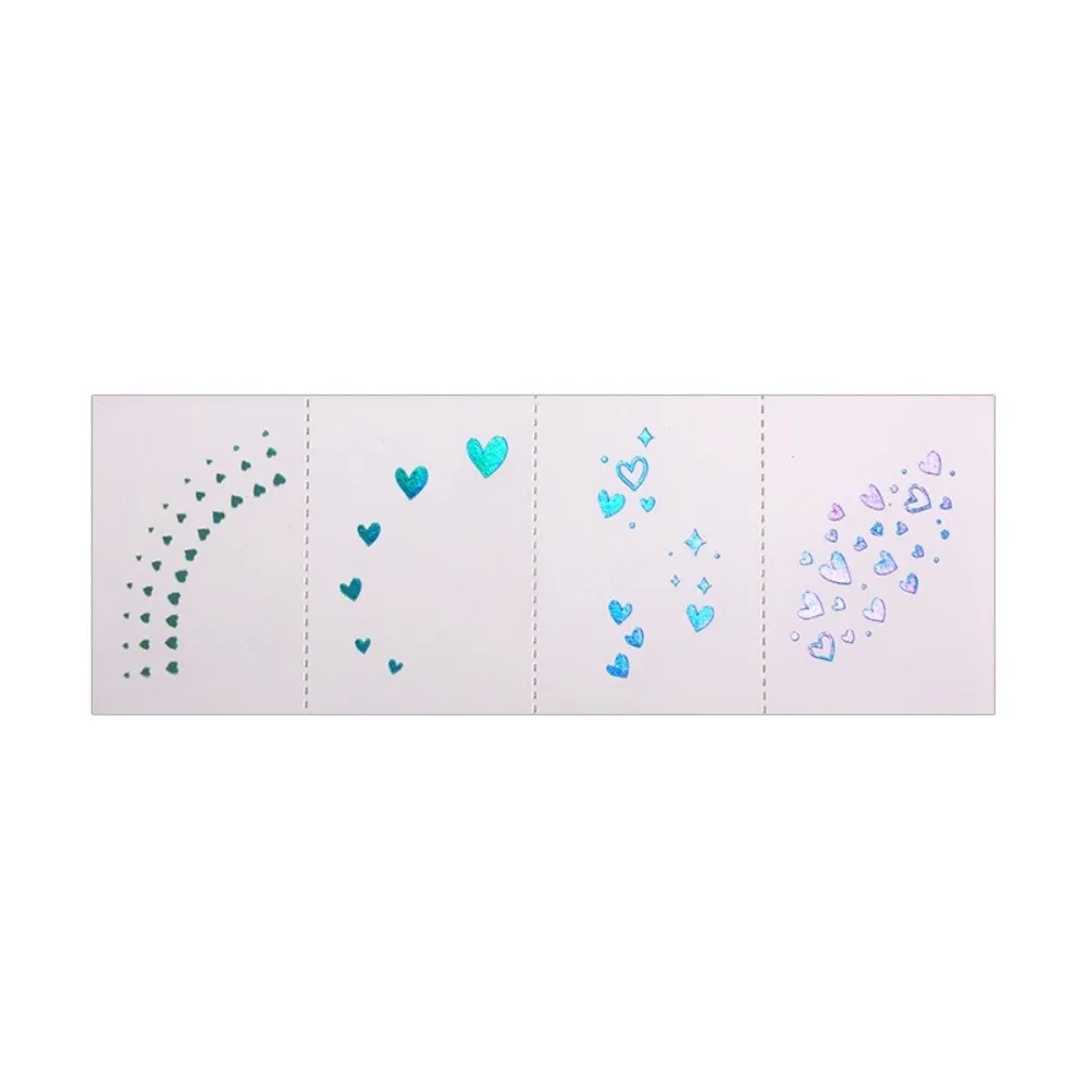 12pcs Waterproof Glitter Freckles Face Tattoo Long Lasting Disposable Face Temporary Tattoos Laser Color Gold Makeup Stickers