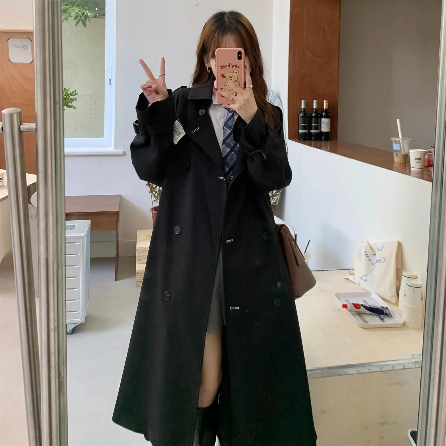 

Brown Trench Women'S Coat Womens Waterproof Raincoat Casual Basic Outdoors Lightweight Drawstring Hiking Clothes Fashion Belt