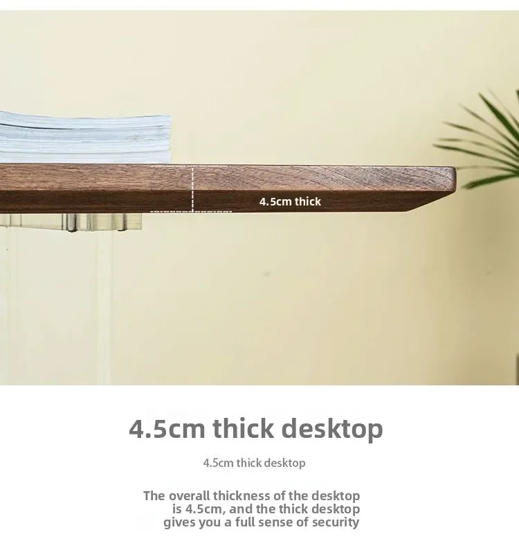 Internet celebrity acrylic simple modern suspended dining table solid wood tea table boss table rectangular large board long tab