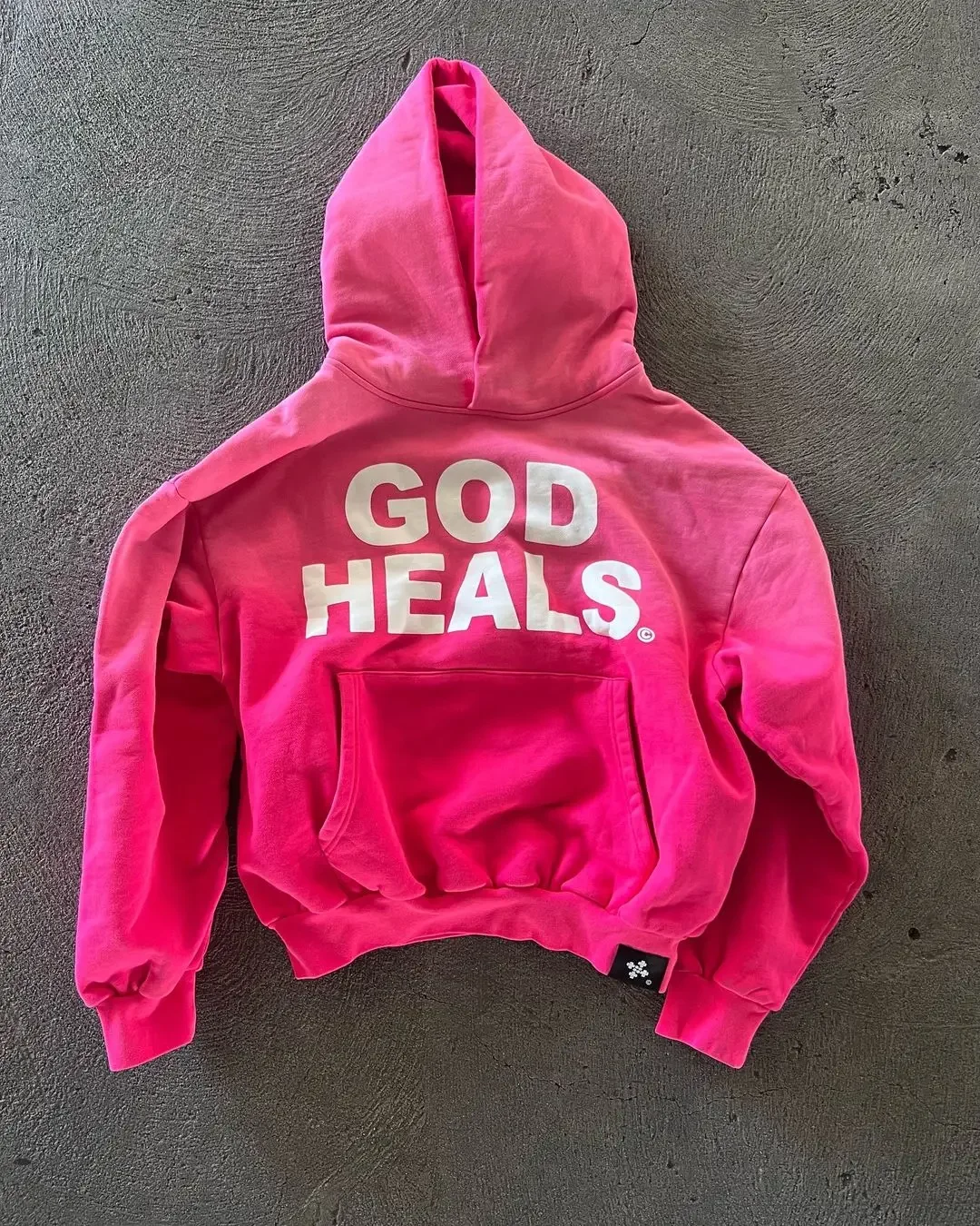 Vintage Streetwear God heals Painting Printed Oversized Street Hoodies Women Sweatshirt Harajuku 2024 New Y2k Tops Men Clothing