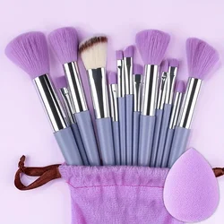 Ensemble complet de pinceaux de maquillage pour femme, fond de teint, fard à barrage, mélange de poudre, doux, moelleux, cosmétique, outil de maquillage féminin, 13 pièces