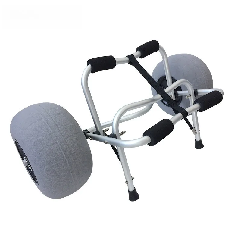 Portable Folding Kayak Trolley Canoe Paddle Board Dolly 330LBS Adjustable Width Balloon Wheel Cart