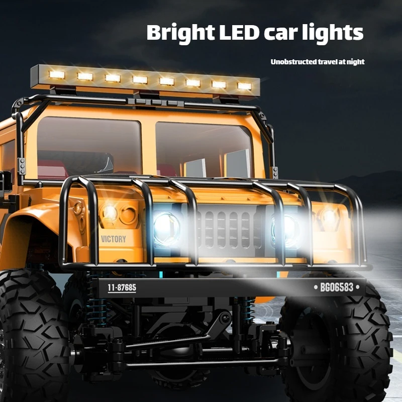 JJRC Carro RC 4WD em escala completa - Brinquedo modelo de simulação SUV de escalada off-road de alta velocidade para crianças