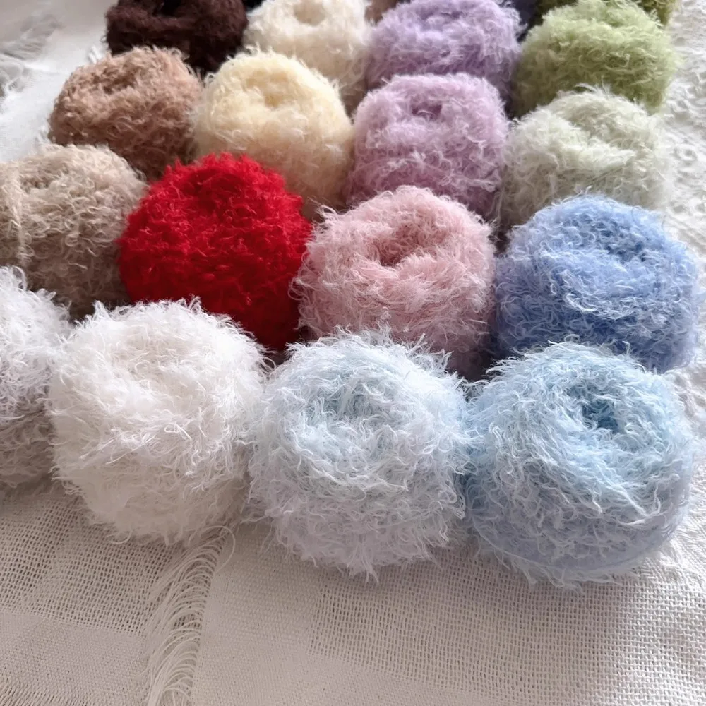 50g Long Hair Teddy Plush Wool Yarn Curly Hair Bear Like Animal Hair Characteristic Thread Handcrafted Crochet DIY Doll Yarn