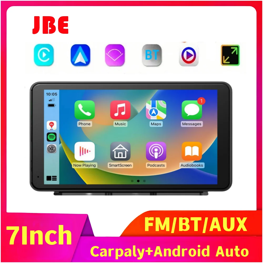 

Universal 7 Inch Smart Car Mirror Video Player Wireless Carplay And Wireless Android Auto Touch Screen Supports FM BT AXU