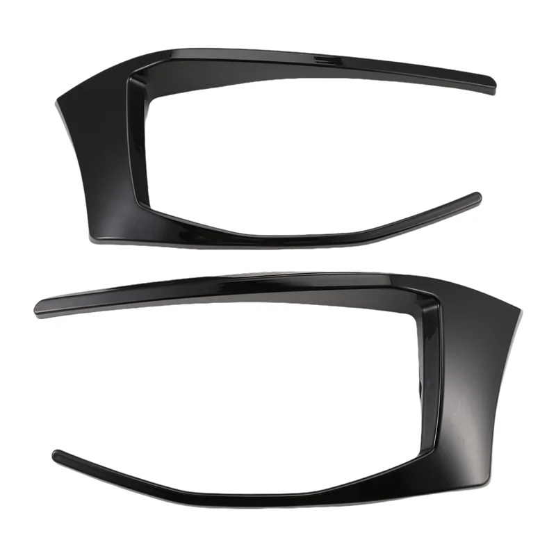 

For -Golf 7 MK7 GTD 2012-2015 Rear Bumper Splitter Canard Fog Lamp Light Air Vent Side Trim Cover Bright Black