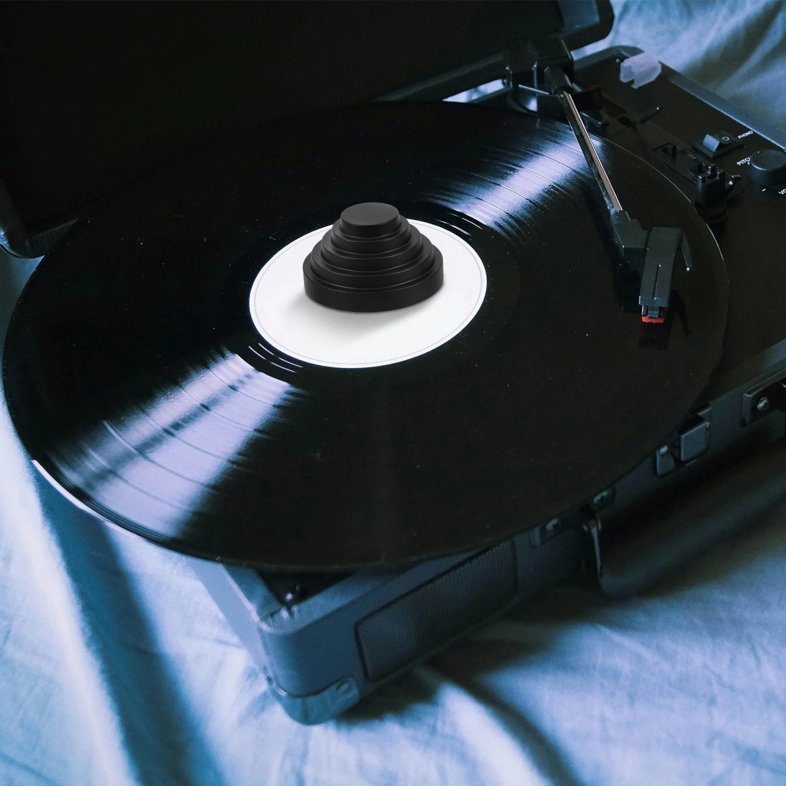 مثبت تسجيل الفينيل العالمي ممتص الصدمات محول ثقب كبير ل 7 بوصة القرص الدوار تخفيض الاهتزاز سجل المشبك