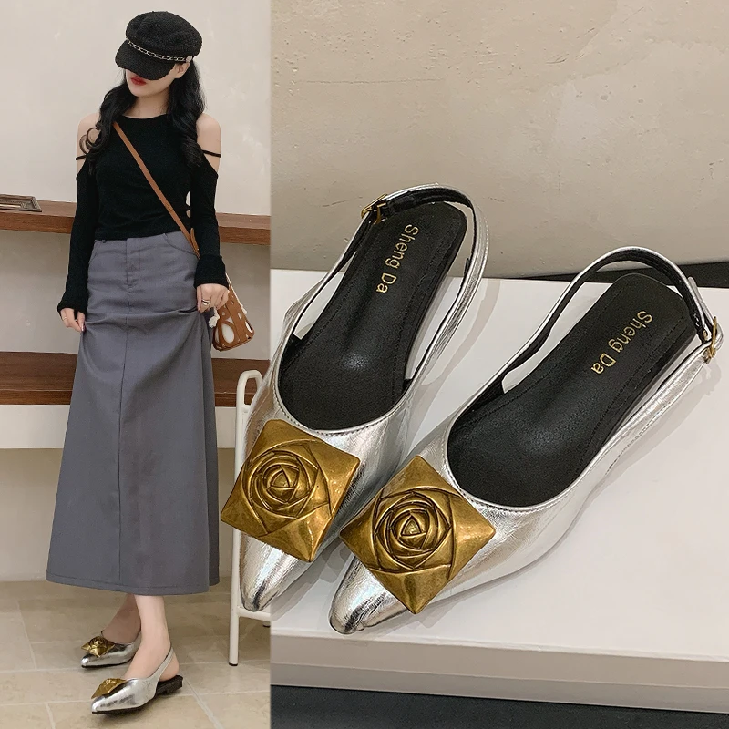 Woven High Heels French Cutout Open Toe Fashion Women's Sandals