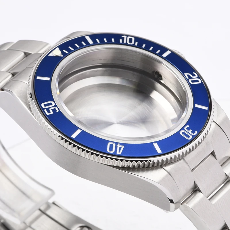 

41mm Watch case 3 O'clock steel BGW-9 Sapphire glass Dive watch case fits Seiko for NH35/NH36 Automatic Movement Watch mod