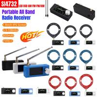 SI4732 0.5-108mhz Mini Pocket Radio Type C Charging LSB USB AM FM FM/AM All Band Radio Receiver with Antenna 1.9inch IPS Screen