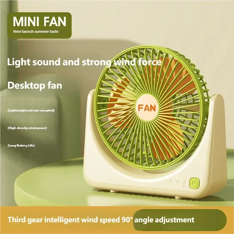 Small Portable Desktop Electric Fan USB Charging for Home Office Outdoor Desk Cooling Air Circulation Lightweight Design