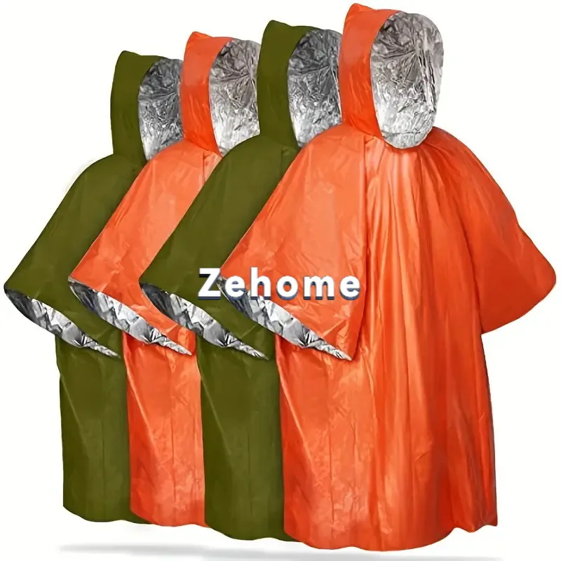Portable Aluminum Foil Outdoor Camping Mountaineering Emergency Field Survival Anti-loss Temperature Anti-cold Freezing Rain