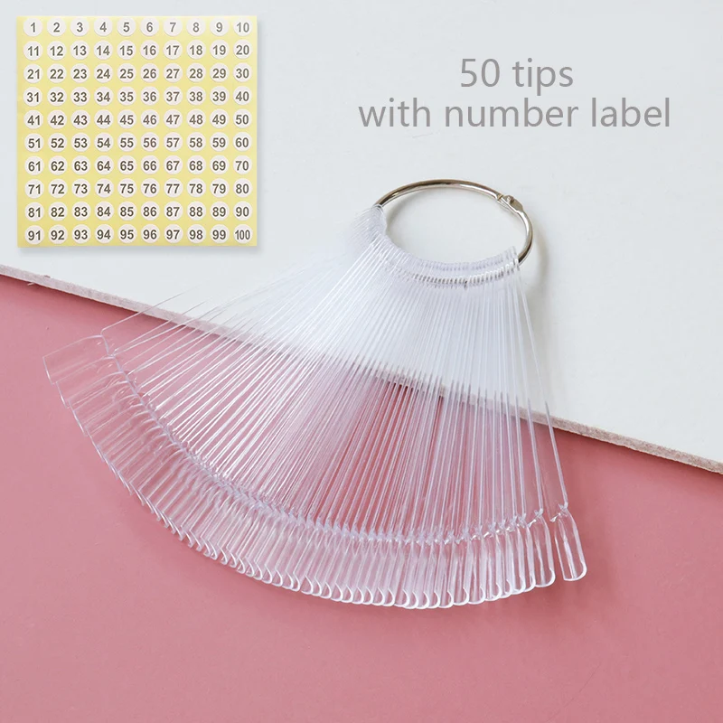 80/50/20 Stuks Nail Display Sticks Nail Swatch Valse Nagel Tips Nagel Gel Polish Praktijk Clear display Board Voor Nail Art Gereedschap