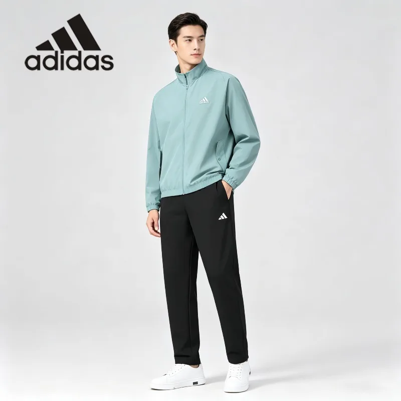 Ultra Light Adidas  Sport Suit Windproof Hood Coat Stretch Waist Cuffed Joggers Daily Athletic Outfit One Set JI6658 + KC6980