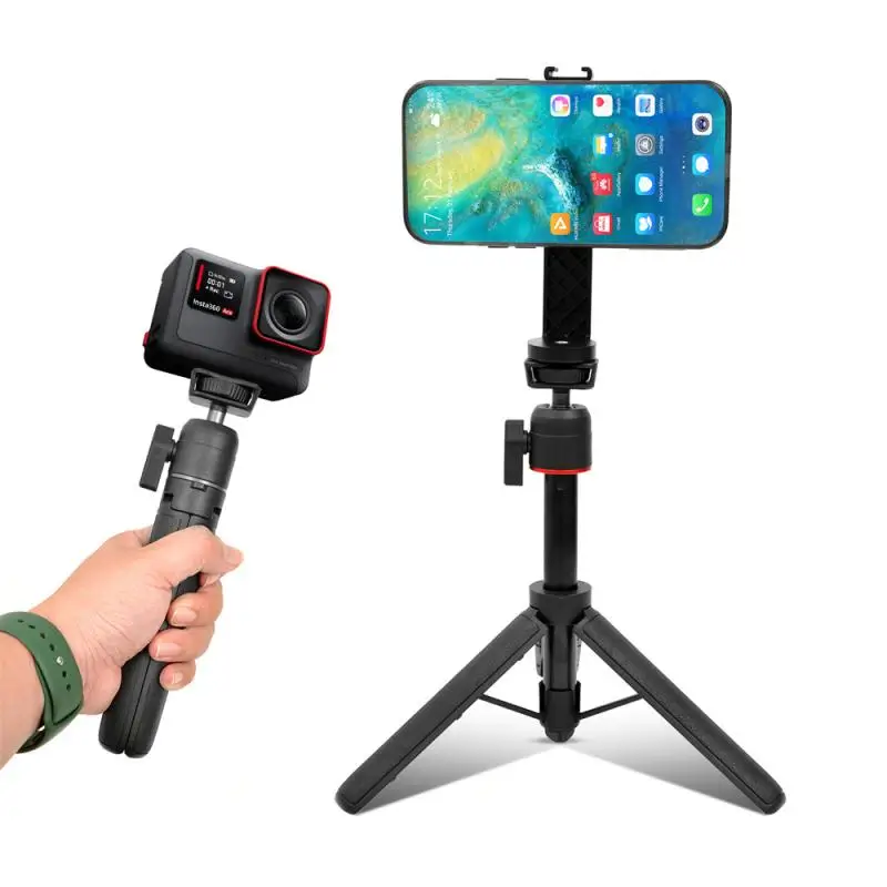 VT-01 140cm Foldable Tripod for Phone 360 Rotation BallHead 1/4'' Selfie Stick Tripod Mini Holder Bracket for Mobile Camera DSLR